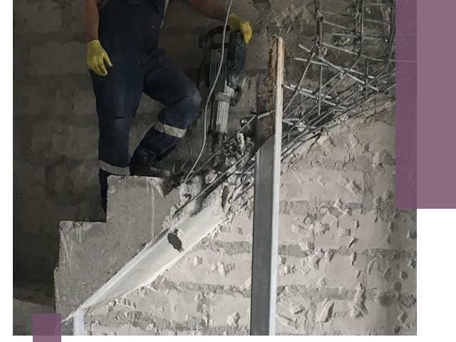 Демонтаж металлических и бетонных лестниц в Мончегорске