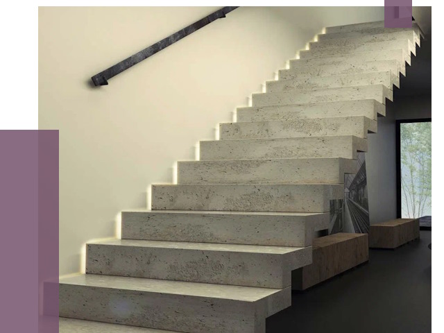 Облицовка бетонных лестниц в Мончегорске от 4545 руб/м2