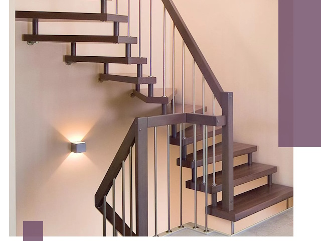 Изготовление лестниц на больцах в Мончегорске под ключ