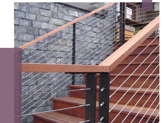 Тросовые перила под ключ в Мончегорске от 7676 руб. 