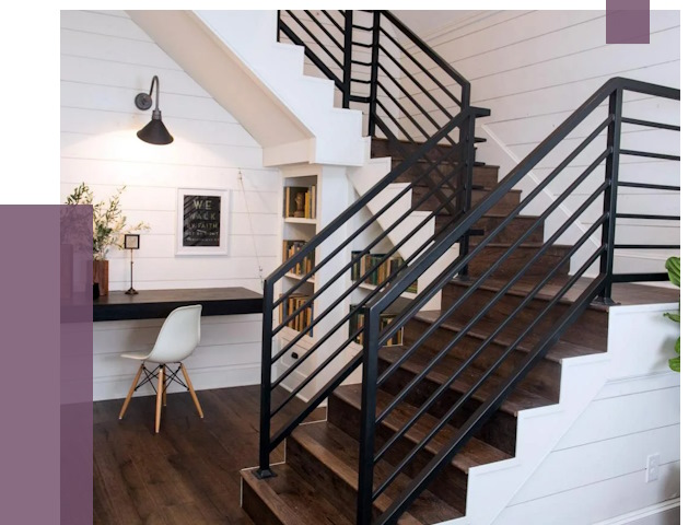 Перила для лестницы в доме в Мончегорске от 7323 руб. — ПРОЛЁТ-Мнч