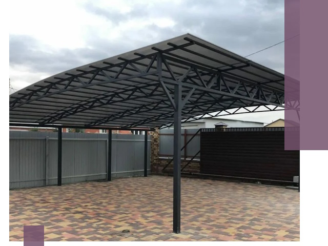 Недорогие навесы под ключ в Мончегорске — изготовление и монтаж