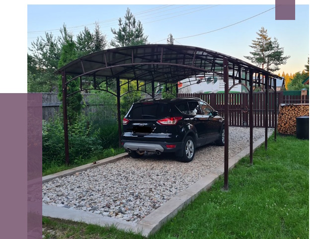 Навесы для автомобиля в Мончегорске от 12979 руб.  | ПРОЛЁТ-Мнч
