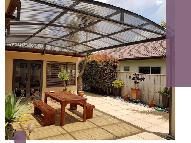 Навесы во двор под ключ в Мончегорске — изготовление и монтаж