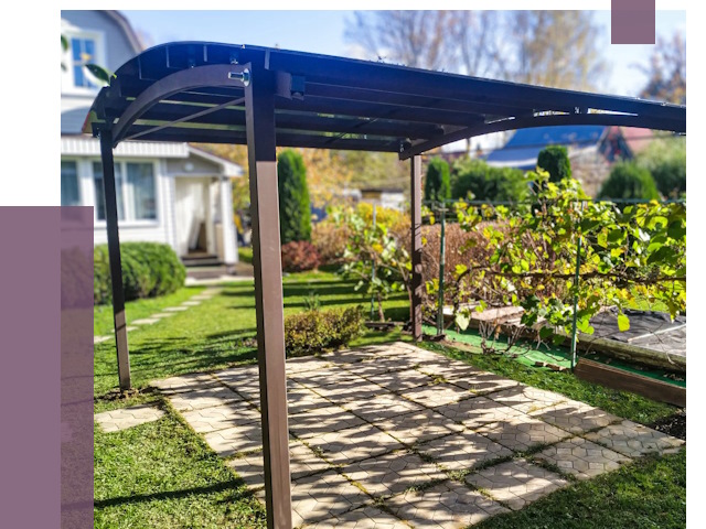 Навесы для дачи в Мончегорске от 12575 руб. под ключ — ПРОЛЁТ-Мнч