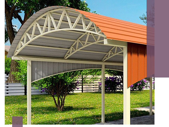 Навесы из профнастила под ключ в Мончегорске — установка и монтаж