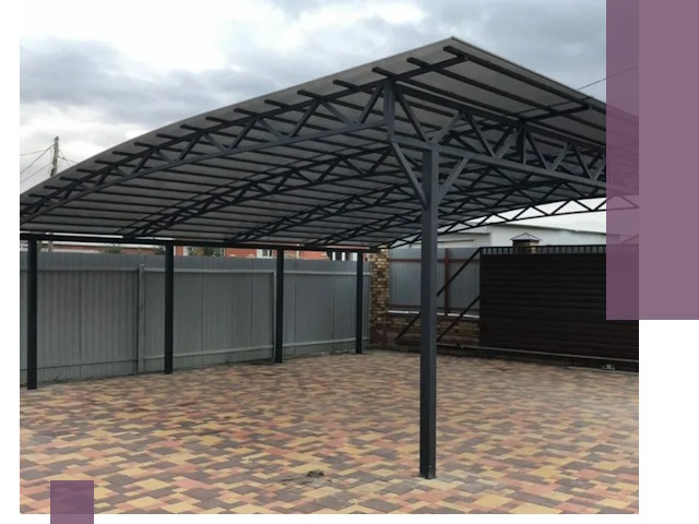 Металлические навесы под ключ в Мончегорске — изготовление и монтаж