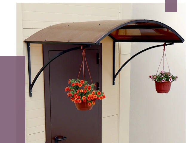 Козырьки над входом в Мончегорске от 14645 руб.  | ПРОЛЁТ-Мнч