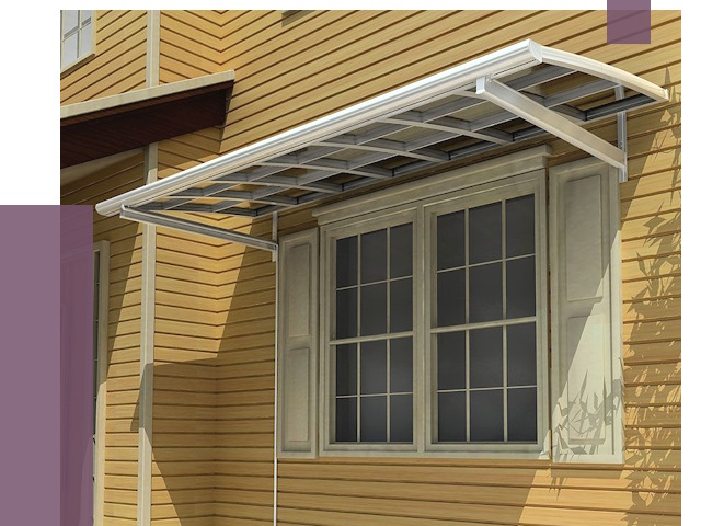 Козырьки над окнами в Мончегорске от 7525 руб. — монтаж, покупки | ПРОЛЁТ-Мнч