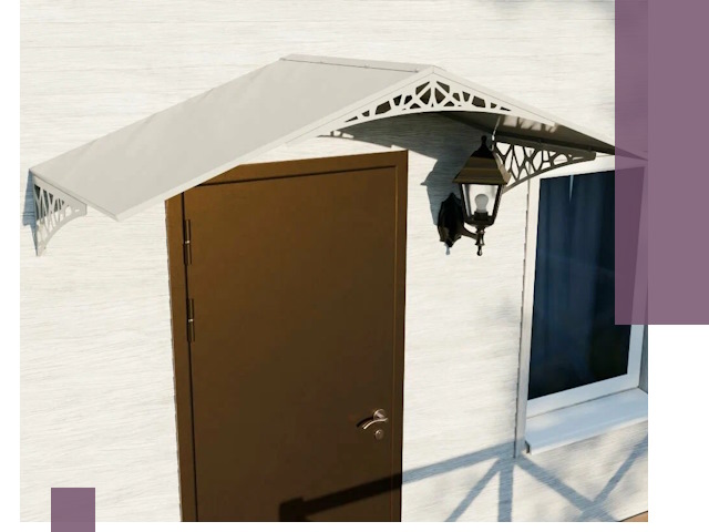 Металлические козырьки на входы и террасы в Мончегорске