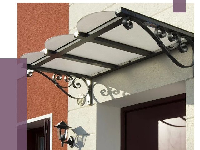 Односкатные козырьки в Мончегорске от 8282 руб.  | ПРОЛЁТ-Мнч